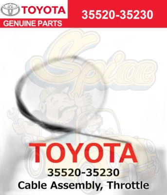 Conjunto de cable 4Runner Tacoma genuino Toyota 1995-2004, acelerador 35520-35230 Foto 1 de 2