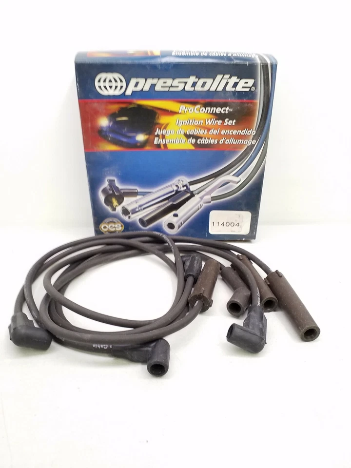 Conjunto de fios de ignição 114004 Prestolite 7mm preto  - Imagem 1 de 1