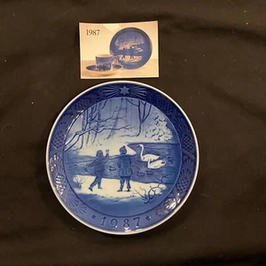 1987 Royal Copenhagen Denmark 7,25" Porzellan Weihnachtsteller  - Bild 1 von 2