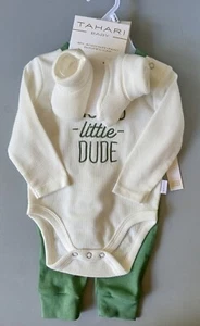 Tahari 4pc Baby Outfit.  3-6months.  Green & White. - Picture 1 of 8