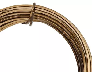 Alambre de envoltura cuadrado vintage de bronce calibre 18 resistente al deslustre 7 yardas - Imagen 1 de 2