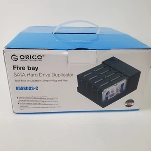 ORICO Hard Drive Duplicator 6558US3-C Five 5 Bay SATA One Touch Copy Plug & Play - Photo 1/9