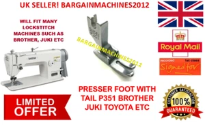 PIEZA DE MÁQUINA DE COSER INDUSTRIAL BROTHER JUKI EXT DE PUNTO DE BLOQUEO P351 - Imagen 1 de 5