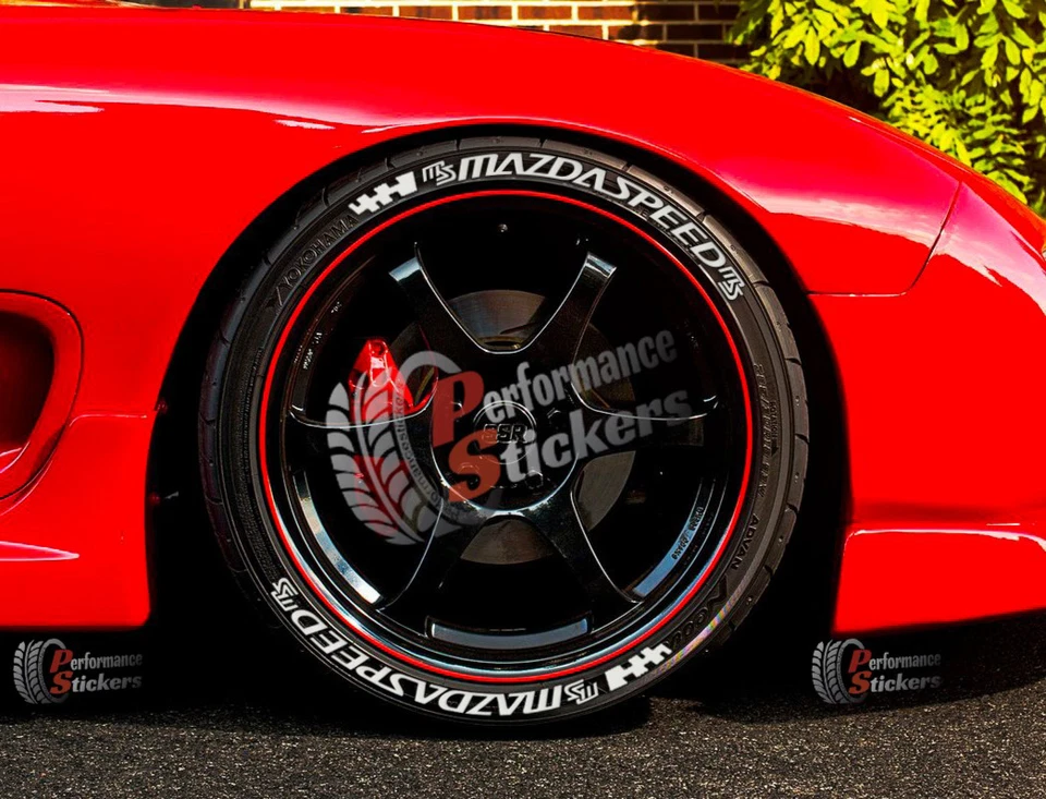 Tire Lettering For Mazda Speed Tire Decal Stickers 16"- 22" SET 1.00" Fast Ship - Image 1 of 1