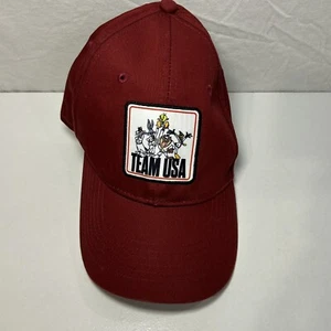 Vintage Team USA Hat Loony Toons Adult One Size Maroon Unisex Cap Bugs Bunny - Picture 1 of 5