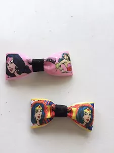 Handmade Small Dog and Cat Collar Bows - DC Comics - Wonder Woman - Picture 1 of 6