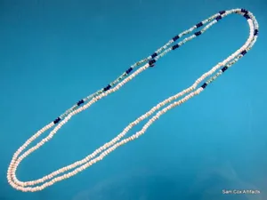 Super Fine Authentic Late 1800's Northwest Trade Necklace Indian Arrowheads COA - Picture 1 of 7