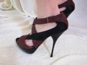 MIU MIU PRADA ZAPATOS SANDALIA PLATAFORMA MARRÓN NEGRO 39 9 - Imagen 1 de 5