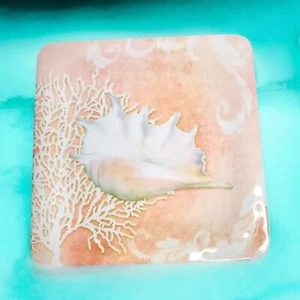 Melamine Serving Platter Shell Ocean Beach Nautical 14" Certified International - Picture 1 of 10