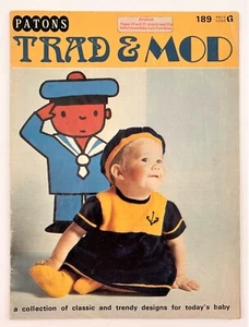 Patons No 189 Trad & Mod Knitting Pattern Book 19 Patterns for Babies 1974 - Picture 1 of 7