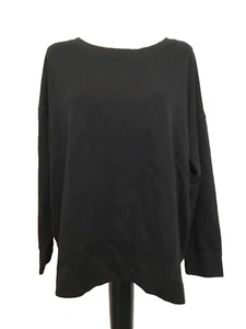 TERRA & SKY BLACK COZY PRE-WASHED CREW NECK NON FLEECE SWEATSHIRT Sz 1X - Picture 1 of 10