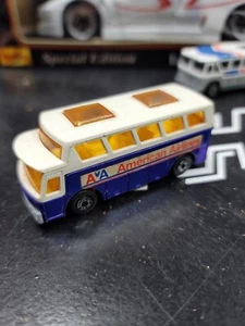 MATCHBOX/LESNEY SUPERFAST 1-75 SERIES #65 AIRPORT COACH AMERICAN AIRLINES 2 - Imagen 1 de 4