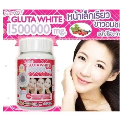 6 cápsulas blandas de glutatión blanco Supreme Gluta blanqueamiento de la piel antienvejecimiento Foto 1 de 4