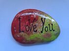 1 X Hand painted stone pebble LOVE YOU INSPIRE KEEPSAKE GIFT ROCK STONE MESSAGE