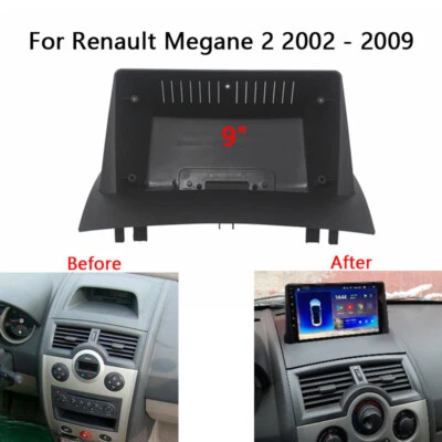 9'' for Renault Megane 2 2002~09 Car Radio Stereo Frame Fascia Panel Trim Bezel - Image 1 of 4