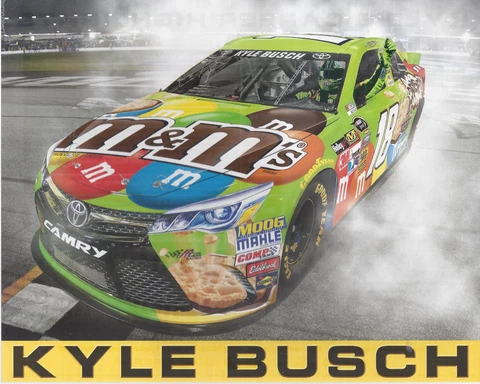 2015 KYLE BUSCH "M&M'S CRUNCHY GIBBS" #18 NASCAR SPRINT CUP POSTCARD Cover