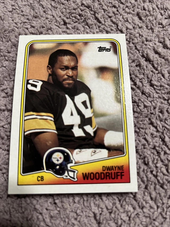 1988 Topps Football  #174 Dwayne Woodruff  Pittsburgh Steelers - Image 1 of 1