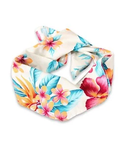 SugarShock 50s retro Hawaii Frangipani Rockabilly Hairband Haar Tuch Bandana - Picture 1 of 3
