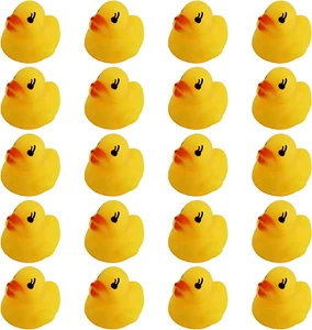 Mini Rubber Ducks,20Pcs Little Rubber Ducks Tiny Baby Shower Rubber Ducks,Squ... - Picture 1 of 1