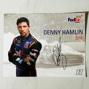 Danny Hamlin handsignierte 8 x 10 FedEx Renntagskarte 2016 - Bild 1 von 3