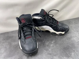 Air Jordan Retro 13 GS Sneaker Youth Kids Boys 1Y Basketball Shoes Black Leather - Picture 1 of 10