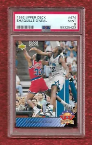 1992 Upper Deck #474 Shaquille O'Neal PSA 9 MINT ROOKIE RC HOF ORLANDO MAGIC - Bild 1 von 1