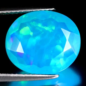 4.32 ct Great looking Oval (14 x 12 mm) Heated Ethiopia Blue Opal Loose Gemstone - Picture 1 of 2