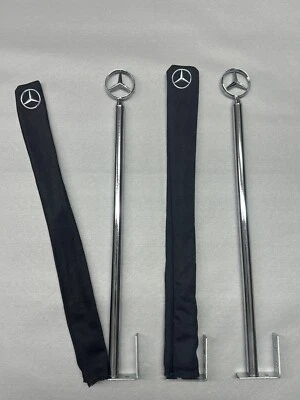 For Mercedes-Benz Chrome Parking Pole - Flag Pole  Park Bar Parkingpole Flagpole - Image 1 of 4