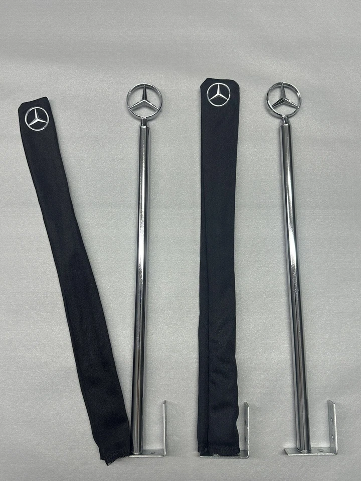 For Mercedes-Benz Chrome Parking Pole - Flag Pole  Park Bar Parkingpole Flagpole - Image 1 of 4