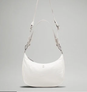 NWT LULULEMON ADJUSTABLE MINI SHOULDER BAG BLACK 3L BONE SILVER - Picture 1 of 7