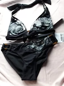 Protest Dannii True schwarz Neckholder Bikini-Set Größe 8 BCup XSmall - Bild 1 von 15