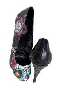 Too Fast Brand sugar Skull Heels. Size 9 - Picture 1 of 4