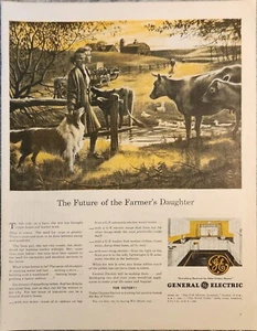 1944 General Electric Homes Vintage Werbung Zukunft der Bauerntochter - Bild 1 von 1