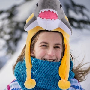 1pc Shark Shape Hood Shark Headgear Hat Warm Hats Party Photo Props - Bild 1 von 12