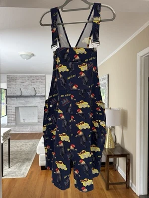 Trump "Super Dad My Hero" Men's Large Overalls Shorts Political Meme Parody Foto 1 de 4