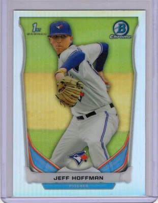 2014 Bowman Chrome Draft REFRACTOR Jeff Hoffman Rookie Card RC #CDP6 BLUE JAYS - Image 1 of 2