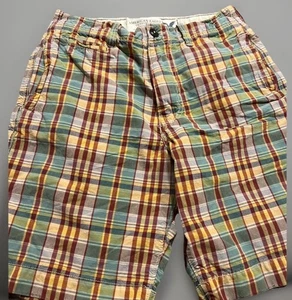 American Eagle Outfitters mehrfarbig karierte Freizeitshorts für Herren Größe 30 vorne flach - Bild 1 von 8
