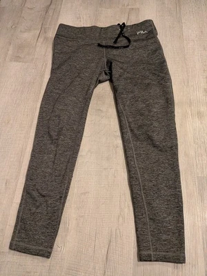Fila Leggings Mujer Grandes Gris Deporte Correr Rendimiento Pantalones Foto 1 de 4