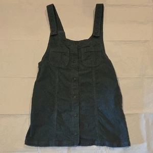 American Eagle Outfitters Women's Corduroy Overall Jumper Dress Green M - Picture 1 of 10