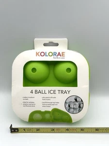 Kolorae Ice Cube Ball Mold Tray Four 1.75 inch Spheres Flexible Silicone - Picture 1 of 3