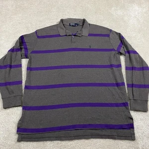 Vintage Polo Ralph Lauren Hemd Herren XL grau lila gestreift langarm USA 90er - Bild 1 von 9