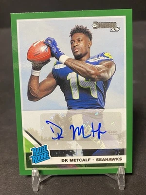 2019 DONRUSS RATED ROOKIE Green AUTO DK METCALF SEATTLE SEAHAWKS RC - Image 1 of 4