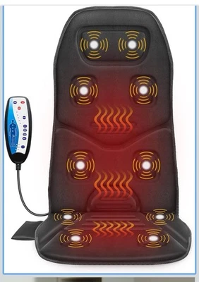 Удобный вибрационный массаж спины с подушечкой для теплового сиденья, CF-2206, черный, новый - Изображение 1 из 4