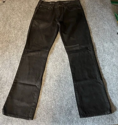 Gap 1969 Men’s Boot Cut Blue Jeans Standard 34X34 Biker Black Denim  Rockaway - Image 1 of 4