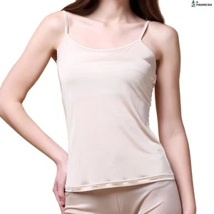 Pure Silk Knitted Women's Camisole Tank Top[US6,Beige] - Picture 1 of 1