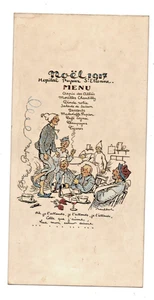 POULBOT. Menu pour Noël 1917. Hôpital Pupier de St. Etienne. TBE (X60) - Imagen 1 de 1
