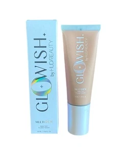 HUDA GloWish Multidew Skin Tint Foundation Light Medium(04) Full Size 1.35oz NIB - Picture 1 of 4