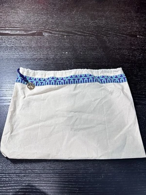 Tory Burch 9.5”x13” Drawstring DUST BAG for Shoes Handbags Gold Logo Charm - Image 1 of 4