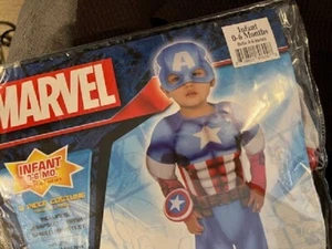 Infant Captain America Halloween Costume 0-6 Months NIP - Picture 1 of 6