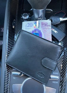 Herren Luxus Leder RFID Sicher Blockierung Organizer Geldbörse Portemonnaie Schwarz Braun - Bild 1 von 7